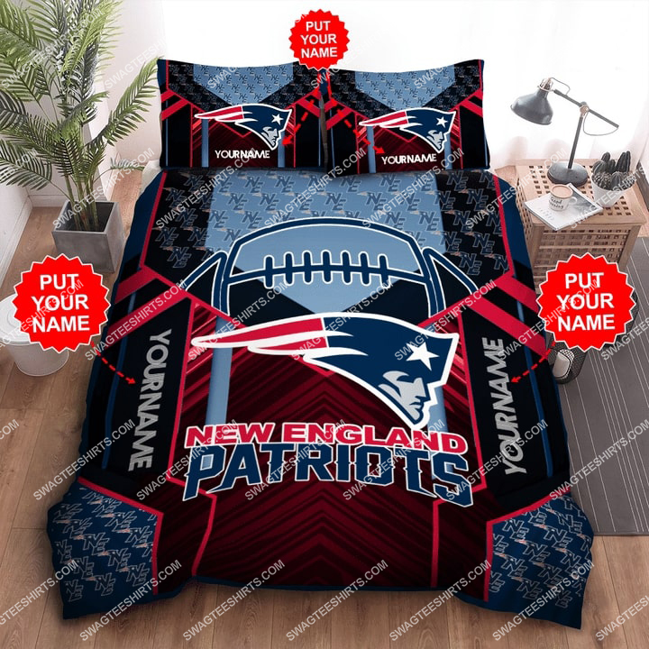 Custom Name New England Patriots Football All Over Print Bedding Set Custom Name New England Patriots Football All Over Print Bedding Set