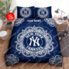 Custom Name New York Yankees Mandala All Over Print Bedding Set