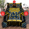 Custom Name Notre Dame Fighting Irish Football All Over Print Bedding Set