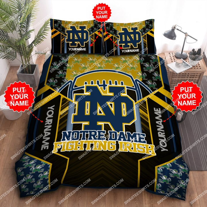 Custom Name Notre Dame Fighting Irish Football All Over Print Bedding Set Custom Name Notre Dame Fighting Irish Football All Over Print Bedding Set