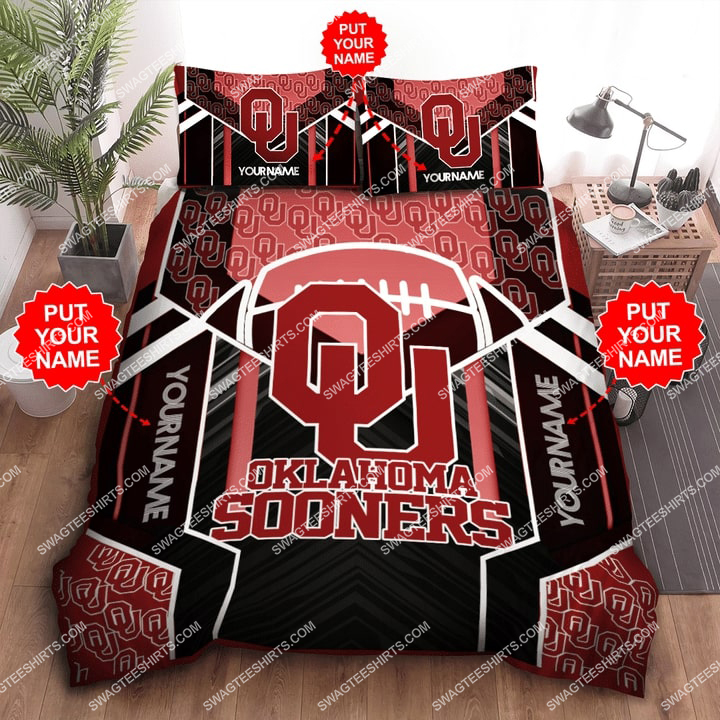 Custom Name Oklahoma Sooners Football All Over Print Bedding Set Custom Name Oklahoma Sooners Football All Over Print Bedding Set