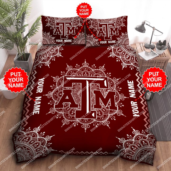 Custom Name Texas Am Aggies Football All Over Print Bedding Set Custom Name Texas Am Aggies Football All Over Print Bedding Set