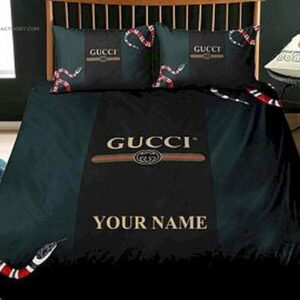 Custom Snake Gucci Green Symbol Full Print Bedding Set