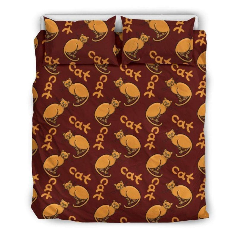 Cute Brown Cats Duvet Cover and Pillowcase Set Bedding Set Cute Brown Cats Duvet Cover and Pillowcase Set Bedding Set
