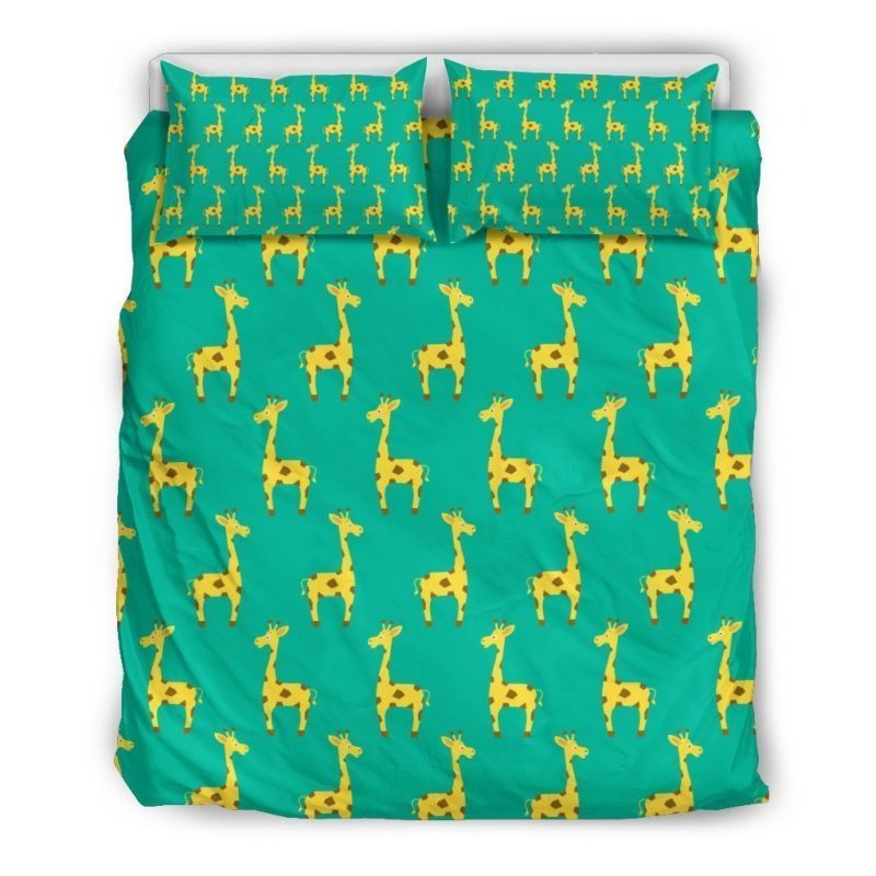 Cute Cartoon Giraffe Pattern Print Duvet Cover and Pillowcase Set Bedding Set Cute Cartoon Giraffe Pattern Print Duvet Cover and Pillowcase Set Bedding Set