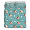 Cute Cow And Daisy Flower Pattern Print Duvet Cover and Pillowcase Set Bedding Set