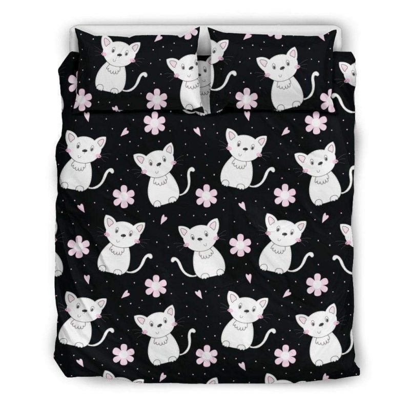 Cute Hand Drawn Cats Duvet Cover and Pillowcase Set Bedding Set Cute Hand Drawn Cats Duvet Cover and Pillowcase Set Bedding Set