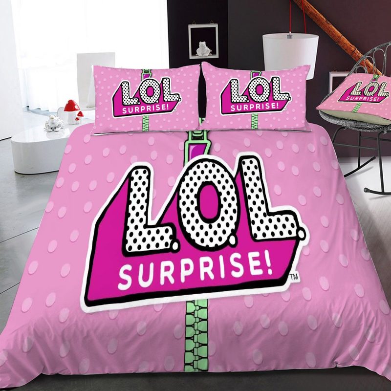 Cute Pink L O L Surprise Duvet Cover and Pillowcase Set Bedding Set 182 Cute Pink L O L Surprise Duvet Cover and Pillowcase Set Bedding Set 182