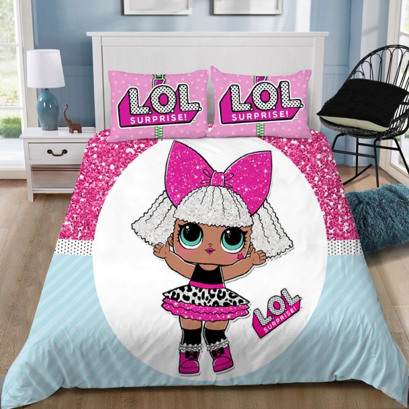 Cute Pink L O L Surprise Duvet Cover and Pillowcase Set Bedding Set 223 Cute Pink L O L Surprise Duvet Cover and Pillowcase Set Bedding Set 223