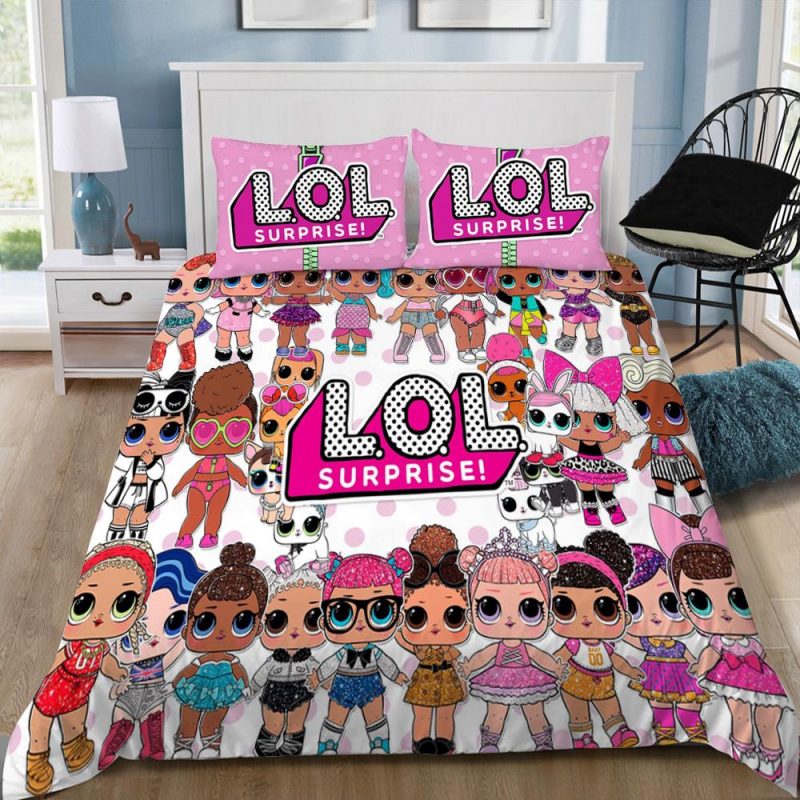 Cute Pink L O L Surprise Duvet Cover and Pillowcase Set Bedding Set 235 Cute Pink L O L Surprise Duvet Cover and Pillowcase Set Bedding Set 235