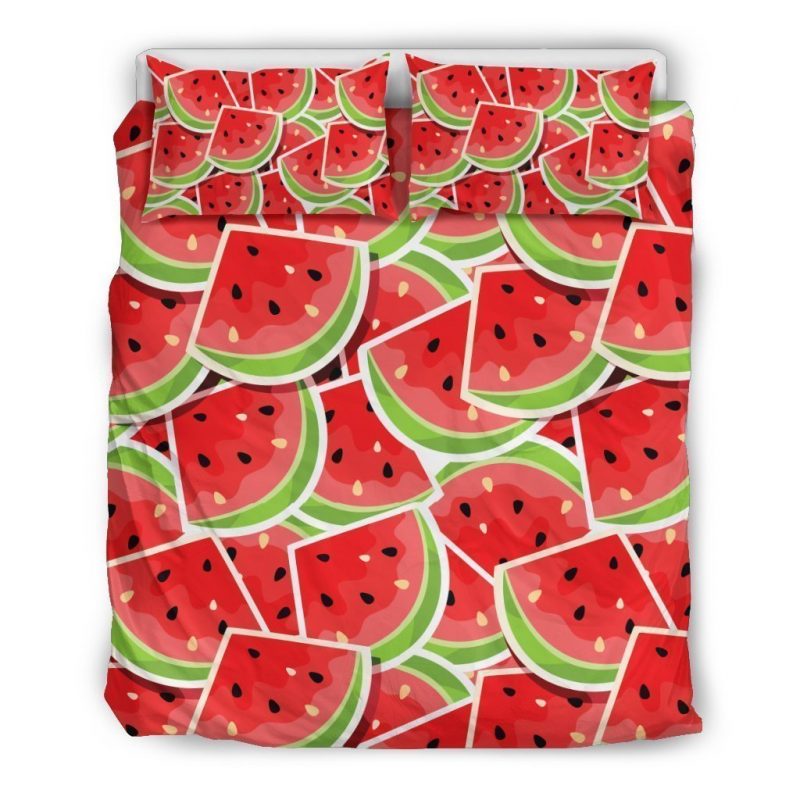 Cute Watermelon Slices Pattern Print Duvet Cover and Pillowcase Set Bedding Set Cute Watermelon Slices Pattern Print Duvet Cover and Pillowcase Set Bedding Set