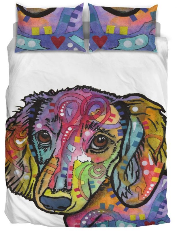 Dachshund Duvet Cover and Pillowcase Set Bedding Set Dachshund Duvet Cover and Pillowcase Set Bedding Set