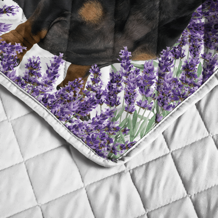 Dachshund-Lavender-Quilt-Bedding-Set-2