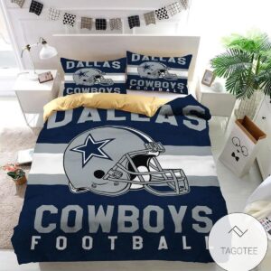 Dallas Cowboys Football Logo Helmet Bedding Set (Duvet Cover & Pillow Cases)-