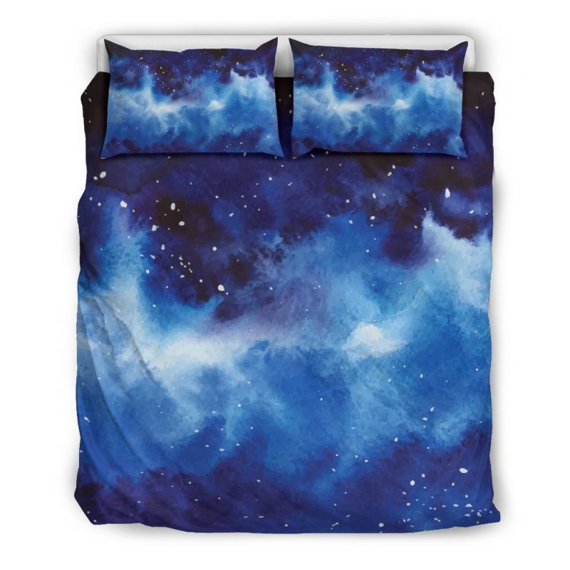 Dark Blue Galaxy Space Print Duvet Cover and Pillowcase Set Bedding Set Dark Blue Galaxy Space Print Duvet Cover and Pillowcase Set Bedding Set