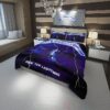 Dark Blue Ride The Lightning Luxury Brand Bedding Set