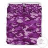 Dark Purple Camouflage Bedding Set (Duvet Cover & Pillow Cases)