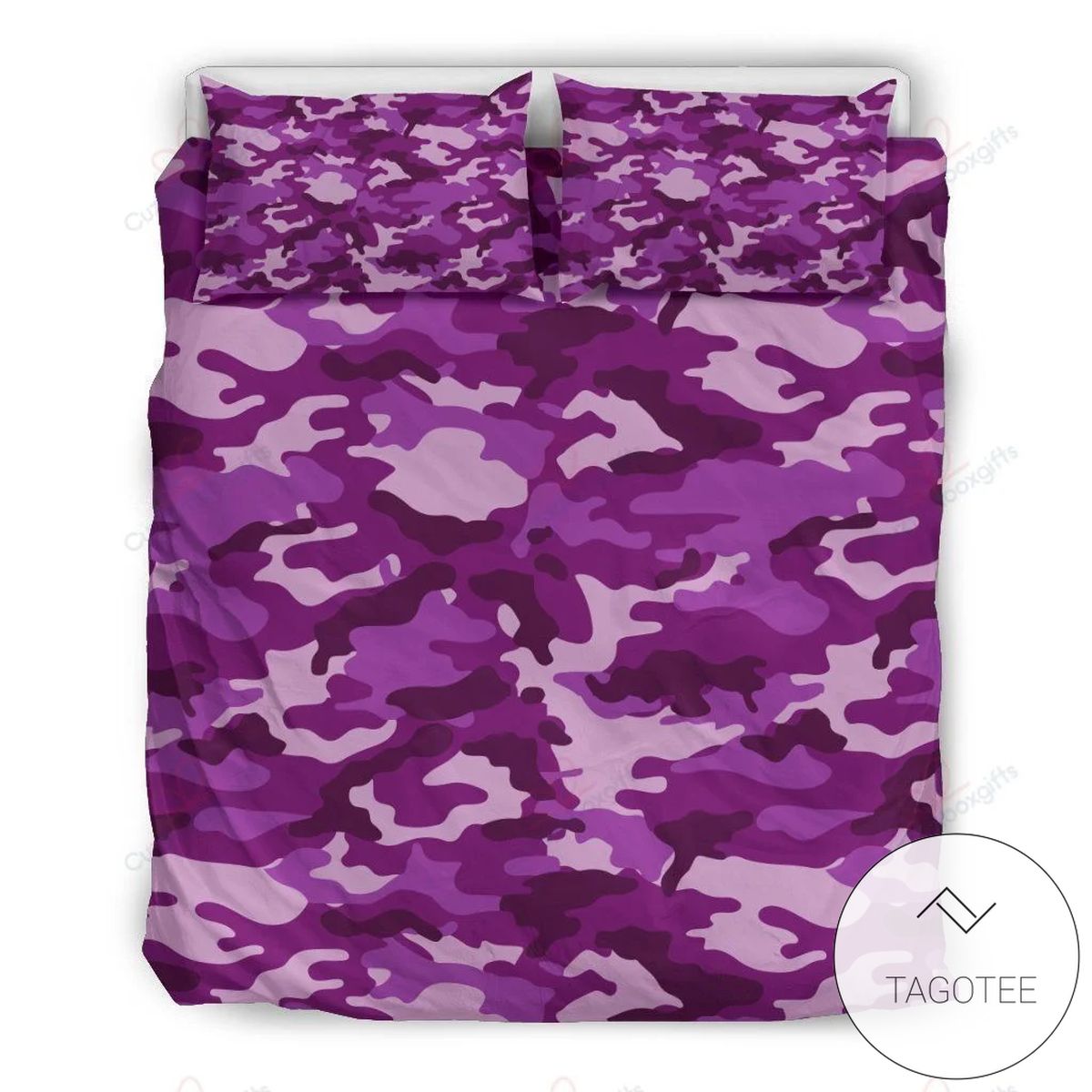 Dark Purple Camouflage Bedding Set (Duvet Cover & Pillow Cases) Dark Purple Camouflage Bedding Set (Duvet Cover & Pillow Cases)