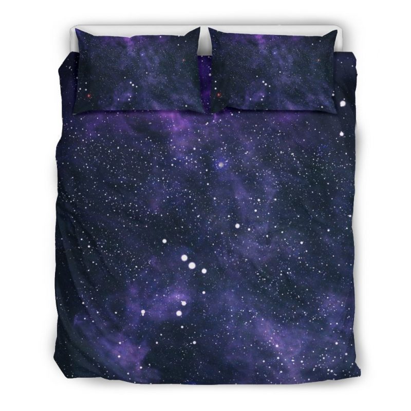 Dark Purple Galaxy Outer Space Print Duvet Cover and Pillowcase Set Bedding Set Dark Purple Galaxy Outer Space Print Duvet Cover and Pillowcase Set Bedding Set