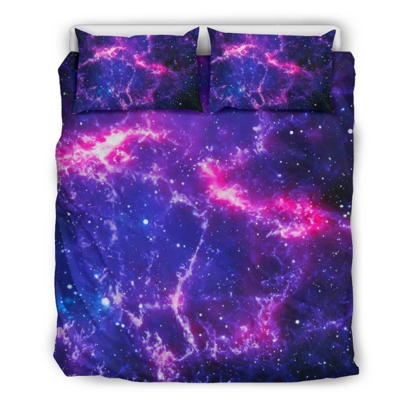 Dark Purple Universe Galaxy Space Print Duvet Cover and Pillowcase Set Bedding Set Dark Purple Universe Galaxy Space Print Duvet Cover and Pillowcase Set Bedding Set