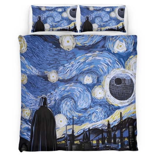 Darth-Vader-Star-War-Starry-Night-Van-Gogh-Quilt-Bedding-Set-2