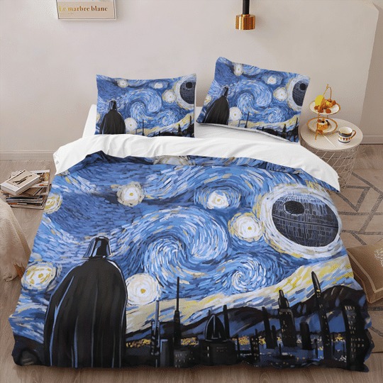 Darth Vader Star War Starry Night Van Gogh Quilt Bedding Set Darth Vader Star War Starry Night Van Gogh Quilt Bedding Set