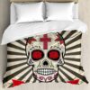 Day Of The Dead Floral Sunburst Duvet Cover and Pillowcase Set Bedding Set