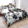Day Of The Dead Sugar Skull Duvet Cover and Pillowcase Set Bedding Set
