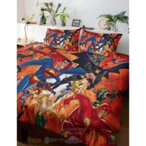 Dc Comics All Heroes Flying Cool Bedding Set