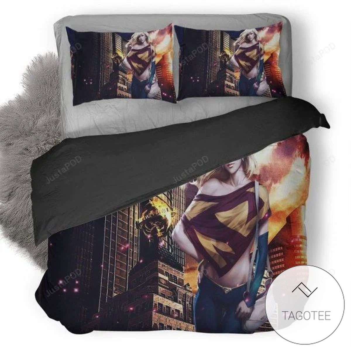 Dc Comics Super Girl Wallpaper Duvet Cover Bedding Set Dc Comics Super Girl Wallpaper Duvet Cover Bedding Set