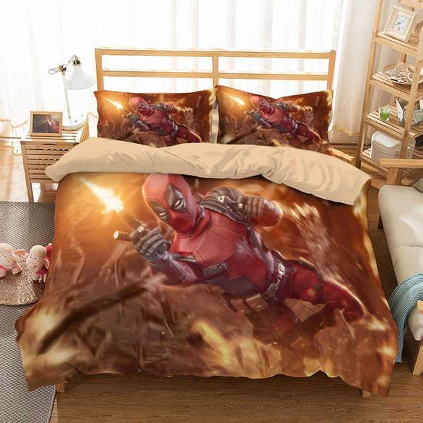 Deadpool 3 Duvet Cover and Pillowcase Set Bedding Set Deadpool 3 Duvet Cover and Pillowcase Set Bedding Set