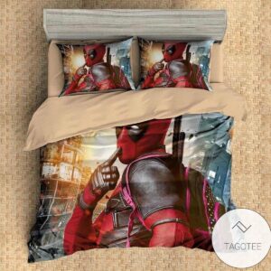 Deadpool 3Pcs Duvet Cover Set Bedding Set Flat Sheet Pillowcases Bedlinen