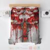 Deadpool Angel Wings Embossed Comic Bedding Set