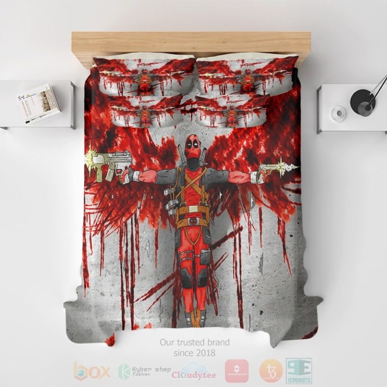 Deadpool-Angel-Wings-Embossed-Comic-Bedding-Set-2