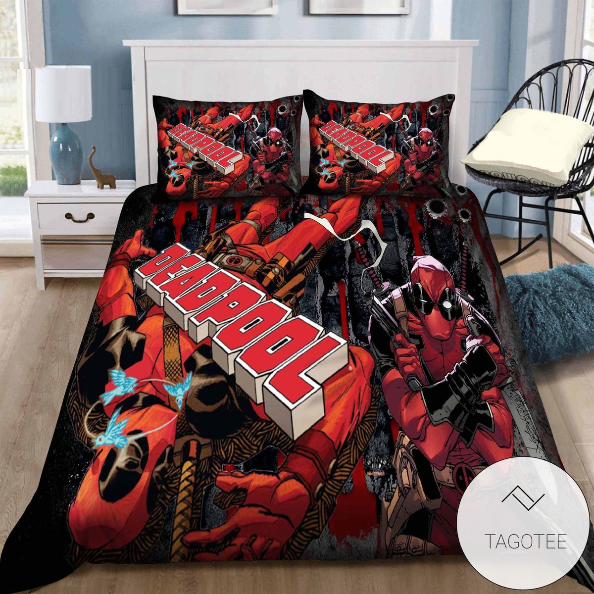 Deadpool Bedding Set Sleepy (Duvet Cover & Pillow Cases) Deadpool Bedding Set Sleepy (Duvet Cover & Pillow Cases)