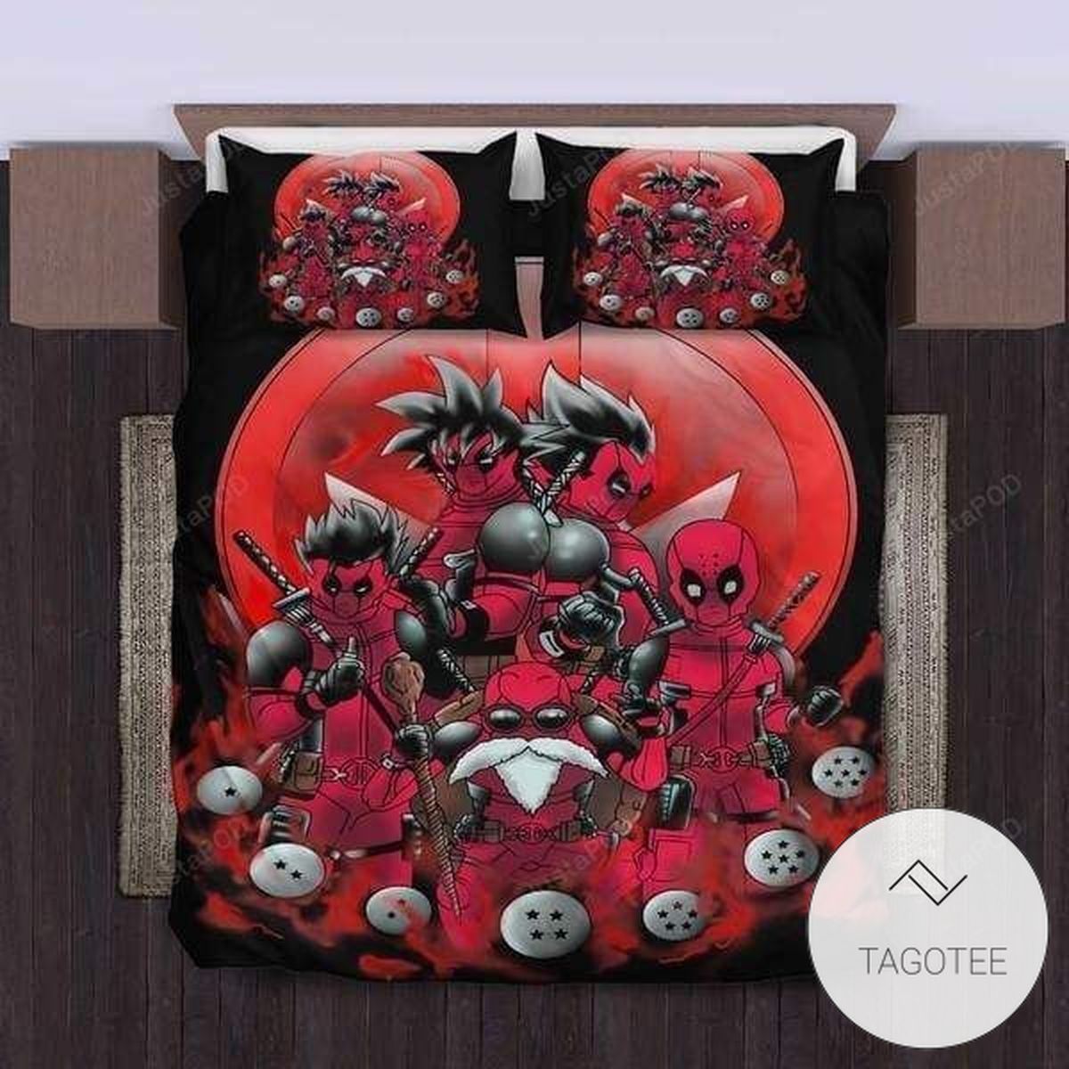 Deadpool Dragon Ball Funny Bedding Set Deadpool Dragon Ball Funny Bedding Set