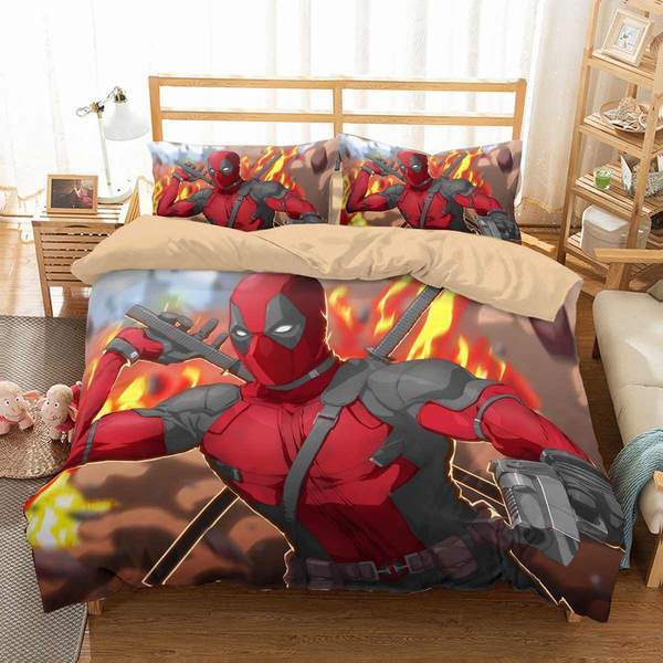Deadpool Duvet Cover and Pillowcase Set Bedding Set 471 Deadpool Duvet Cover and Pillowcase Set Bedding Set 471