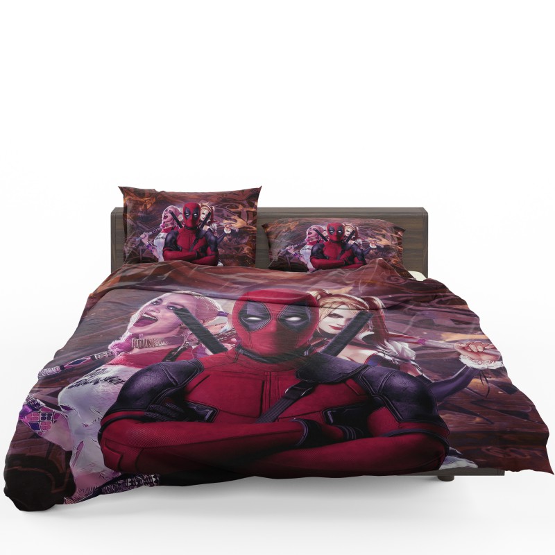 Deadpool and Harley Quinn Artwork Bedding Set Deadpool and Harley Quinn Artwork Bedding Set