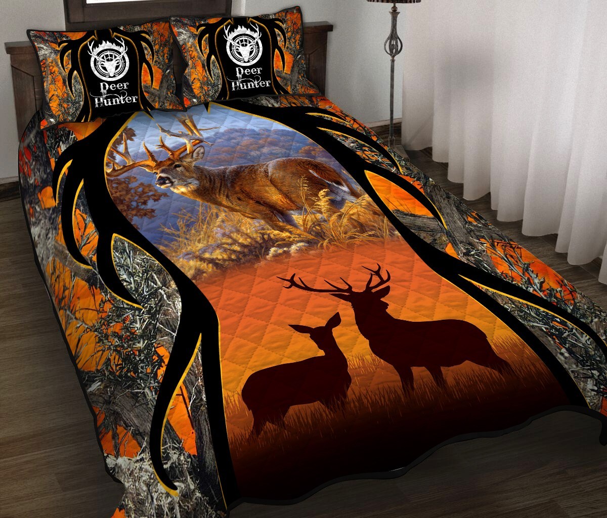 Deer Hunter Camouflage All Over Printed Bedding Set Deer Hunter Camouflage All Over Printed Bedding Set