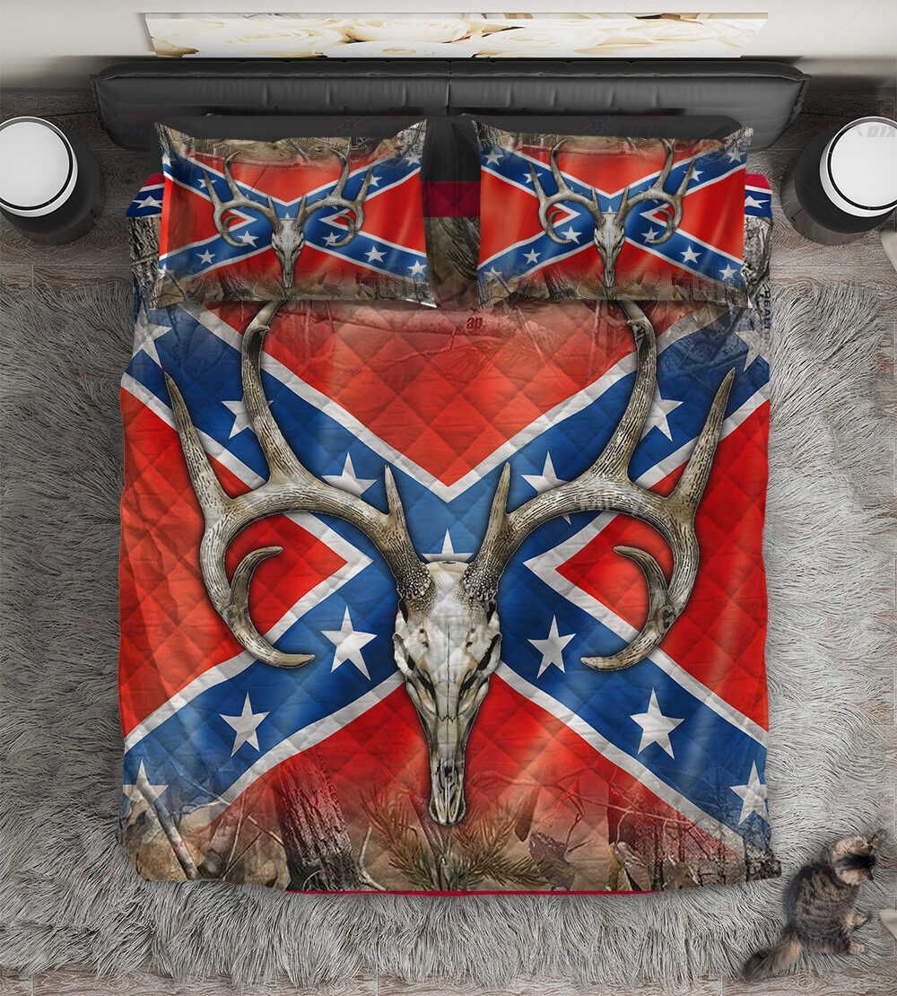 Deer-Hunting-Conferadate-Flag-Bedding-Set-2