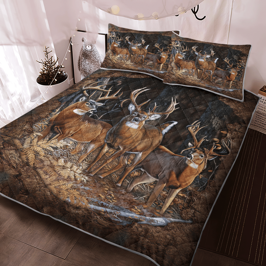 Deer Hunting Quilt Bedding Set Deer Hunting Quilt Bedding Set