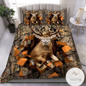 Deer Hunting Wall Art All Over Printed Quilt Bedding Set