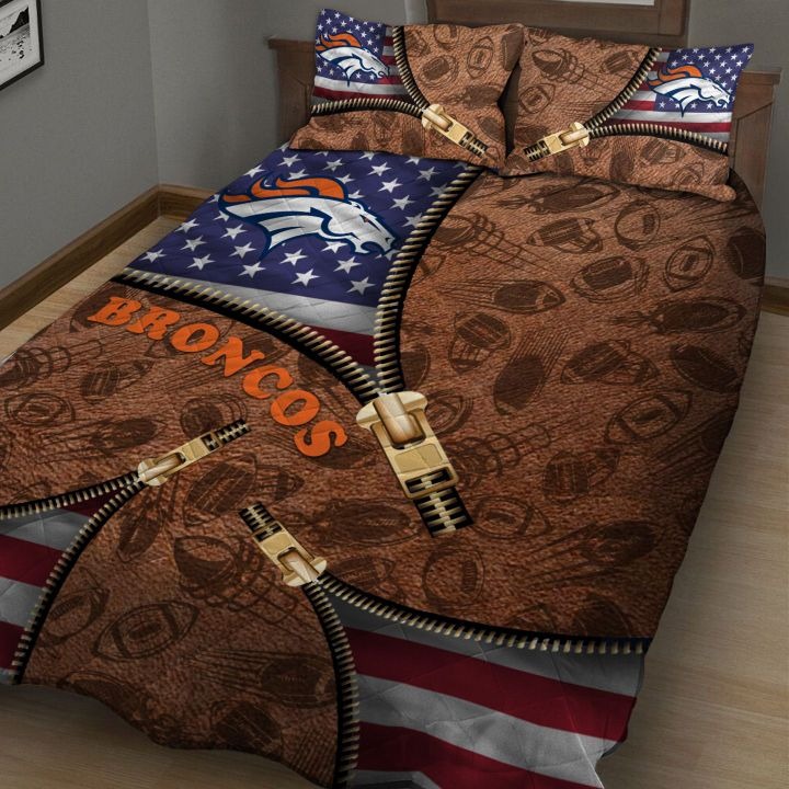 Denver-Broncos-Nfl-American-Flag-Leather-Pattern-Bedding-Set-1