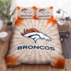 Denver Broncos Nfl Duvet Cover Sheet Cover Pillow Cases Luxury Bedding Sets