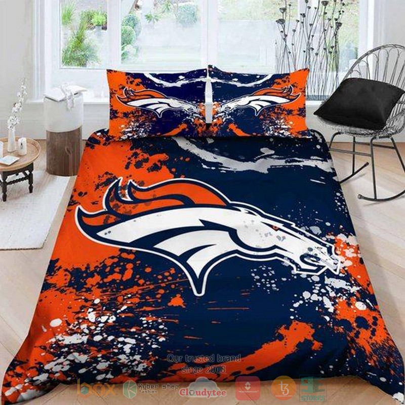 Denver Broncos Nfl Logo Bedding Set Denver Broncos Nfl Logo Bedding Set
