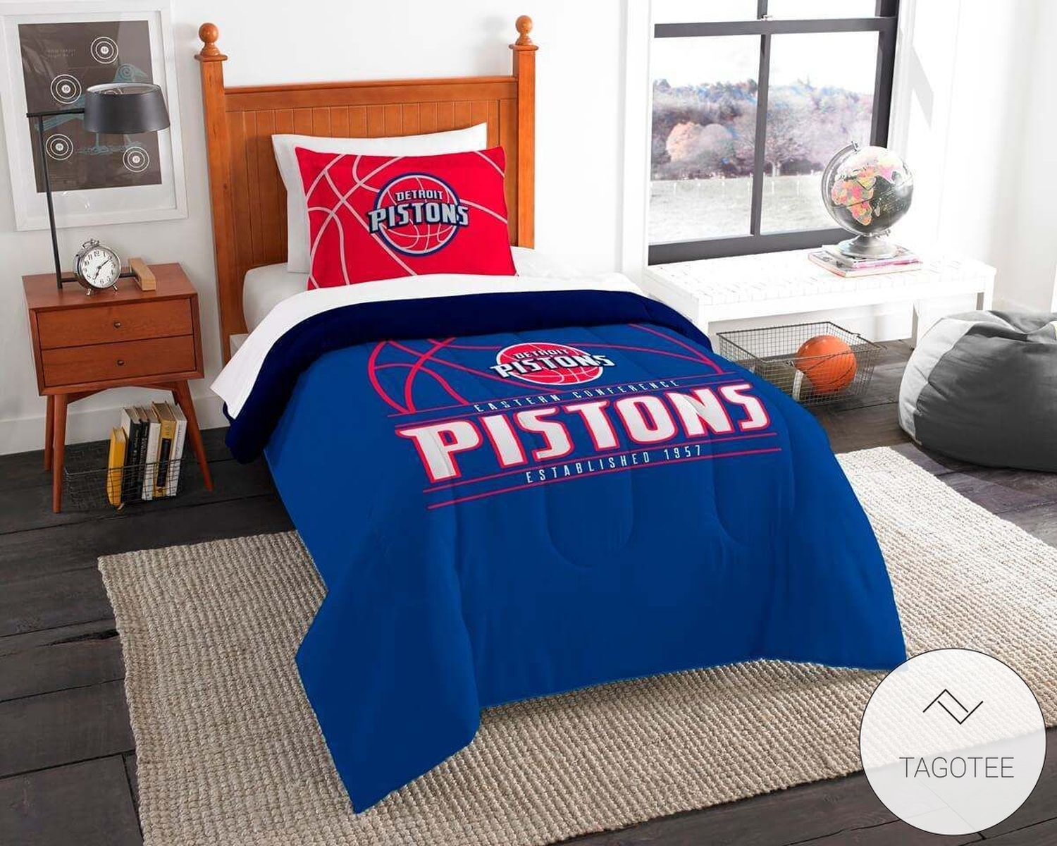 Detroit Pistons Bedding Set (Duvet Cover & Pillow Cases)- Detroit Pistons Bedding Set (Duvet Cover & Pillow Cases)-