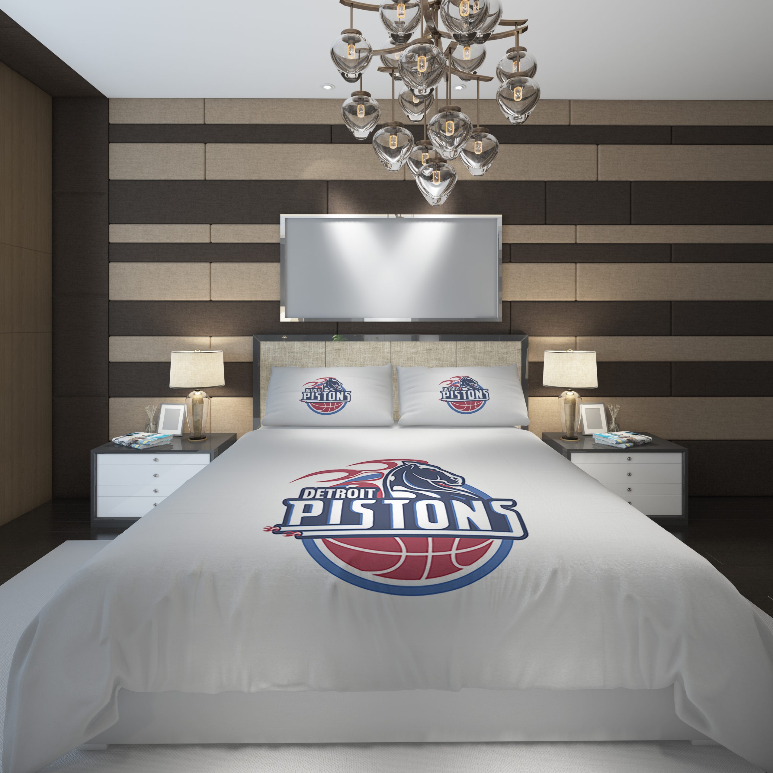 Detroit Pistons NBA Basketball ize Duvet Cover and Pillowcase Set Bedding Set Detroit Pistons NBA Basketball ize Duvet Cover and Pillowcase Set Bedding Set