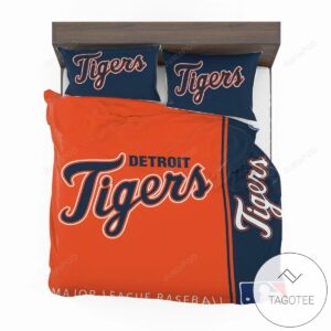 Detroit Tigers Mlb Baseball American League Bedding Set Duvet Cover-
