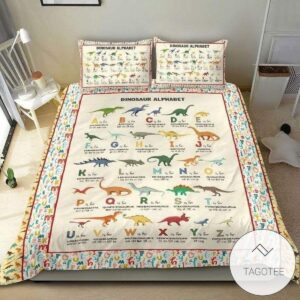 Dinosaur Alphabet Duvet Cover Bedding Set