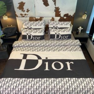Dior Black And White Duvet Cover Bedding Set